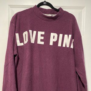 EUC PINK burgundy Oversized Sweatshirt, Size L